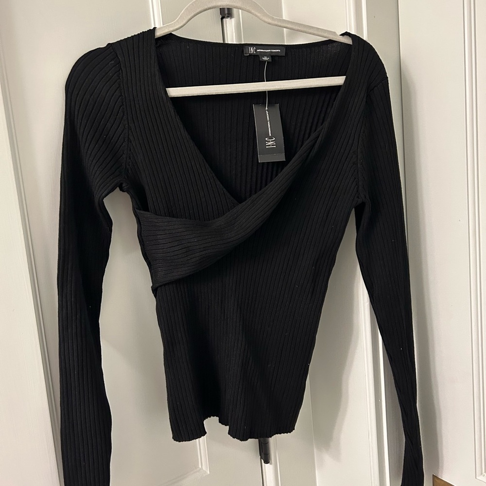 International Concepts Black Sweater top (M)